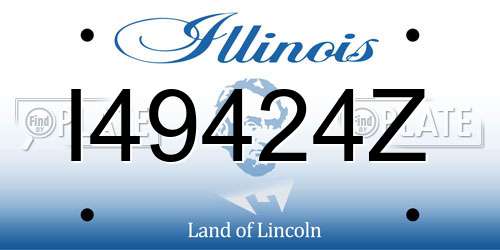 I49424Z Illinois License Plate