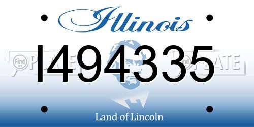I494335 Illinois License Plate