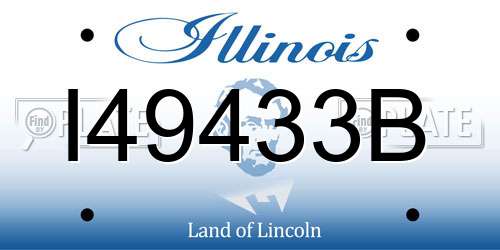 I49433B Illinois License Plate