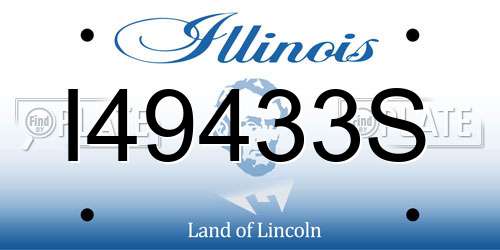 I49433S Illinois License Plate