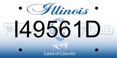 I49561D Illinois License Plate