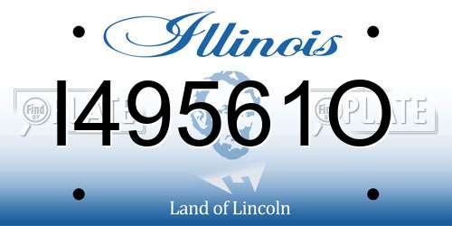 I49561O Illinois License Plate