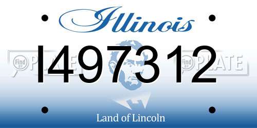 I497312 Illinois License Plate