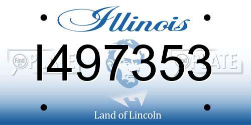 I497353 Illinois License Plate
