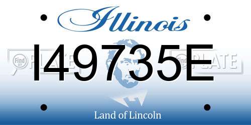 I49735E Illinois License Plate