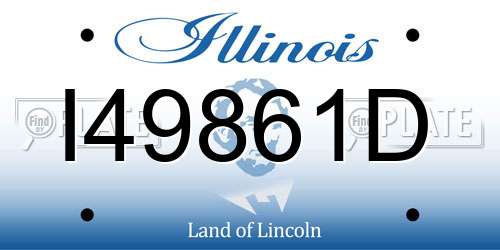 I49861D Illinois License Plate
