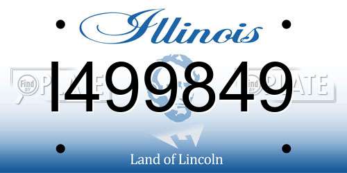 I499849 Illinois License Plate