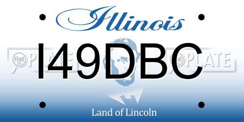 I49DBC Illinois License Plate