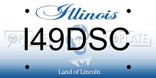 I49DSC Illinois License Plate
