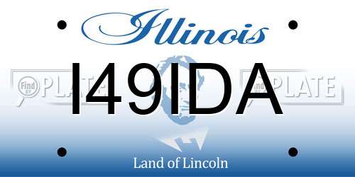 I49IDA Illinois License Plate