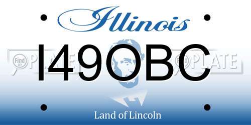I49OBC Illinois License Plate