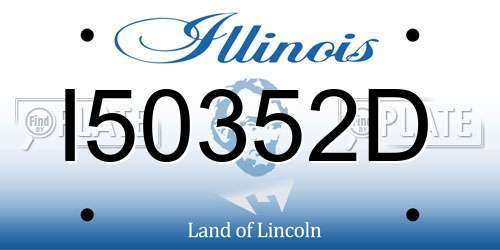 I50352D Illinois License Plate