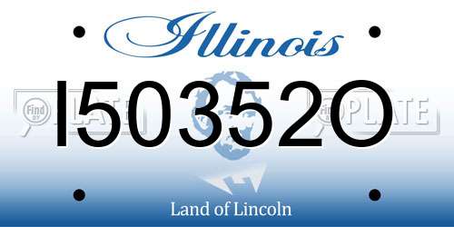 I50352O Illinois License Plate