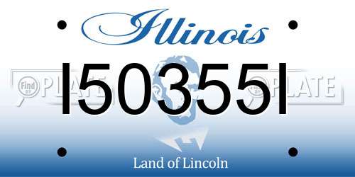 I50355I Illinois License Plate