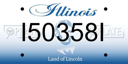 I50358I Illinois License Plate