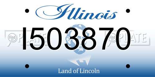 I503870 Illinois License Plate