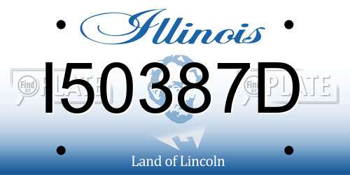 I50387D Illinois License Plate