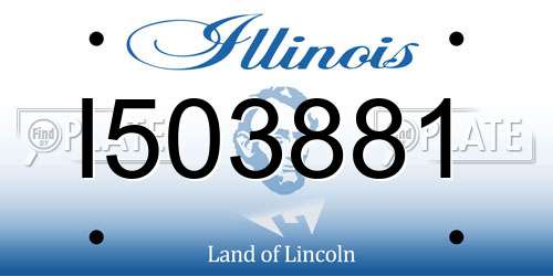 I503881 Illinois License Plate