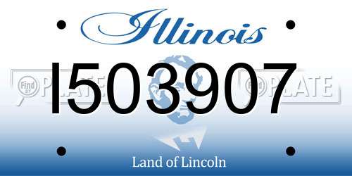 I503907 Illinois License Plate