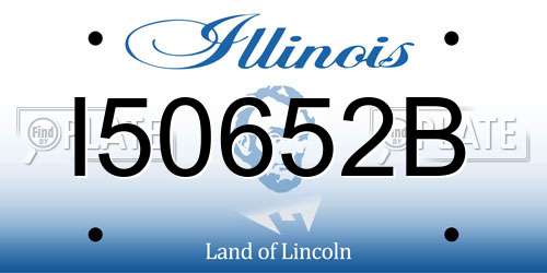 I50652B Illinois License Plate