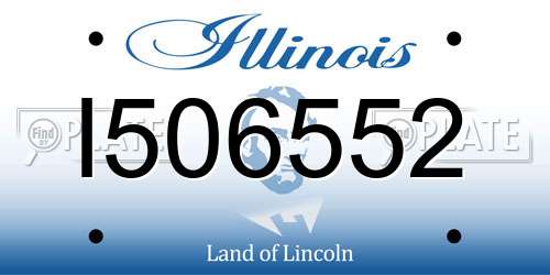 I506552 Illinois License Plate