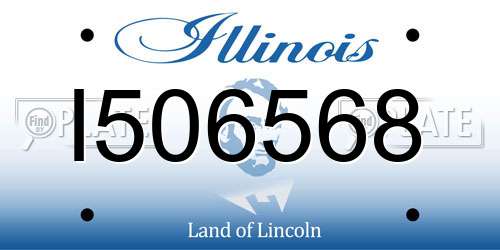 I506568 Illinois License Plate