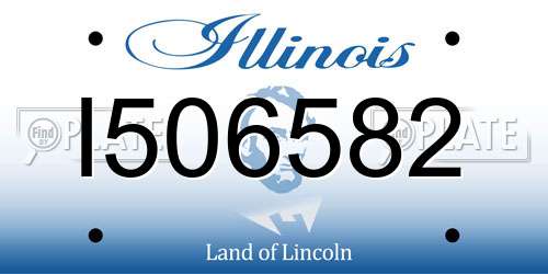 I506582 Illinois License Plate