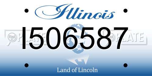I506587 Illinois License Plate