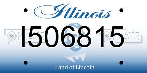 I506815 Illinois License Plate