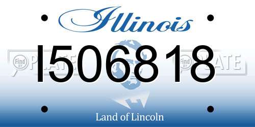 I506818 Illinois License Plate