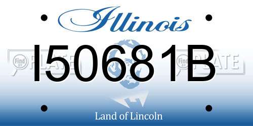 I50681B Illinois License Plate