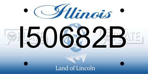 I50682B Illinois License Plate