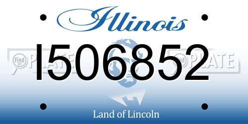 I506852 Illinois License Plate