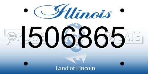 I506865 Illinois License Plate