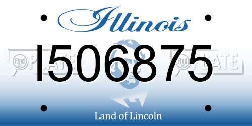 I506875 Illinois License Plate