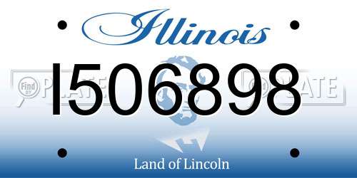 I506898 Illinois License Plate