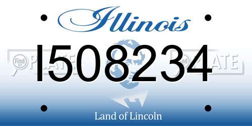 I508234 Illinois License Plate
