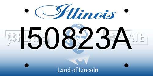 I50823A Illinois License Plate