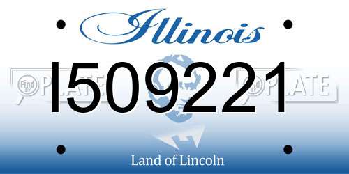 I509221 Illinois License Plate