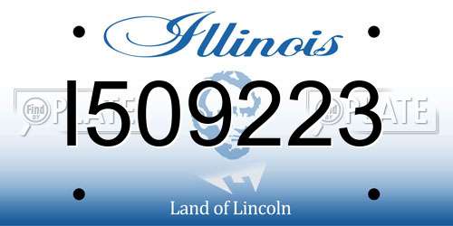 I509223 Illinois License Plate
