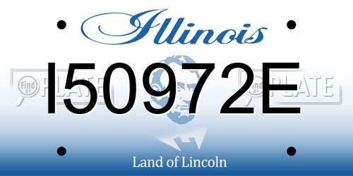 I50972E Illinois License Plate
