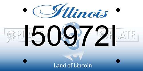 I50972I Illinois License Plate