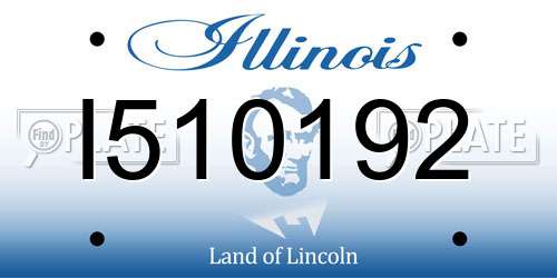 I510192 Illinois License Plate