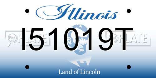 I51019T Illinois License Plate
