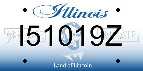 I51019Z Illinois License Plate