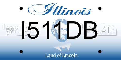 I511DB Illinois License Plate