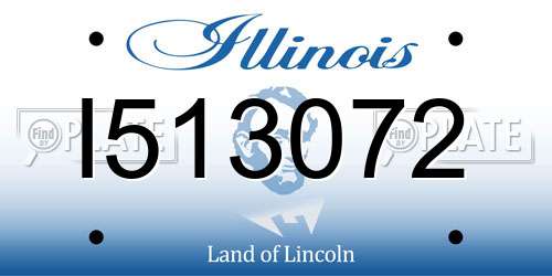 I513072 Illinois License Plate