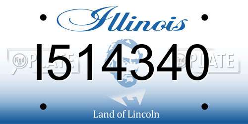 I514340 Illinois License Plate