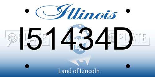 I51434D Illinois License Plate