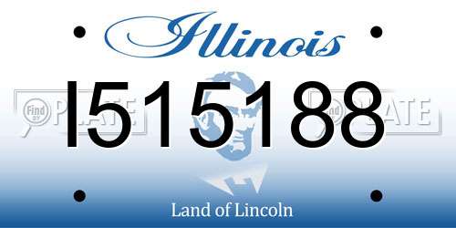 I515188 Illinois License Plate